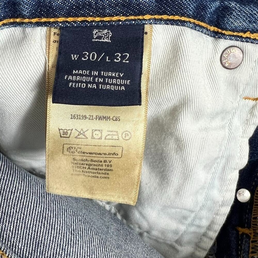 Scotch & Soda Mens Jeans 30/32 The Vert Medium Wash Straight Leg Organic Cotton - Picture 8 of 13